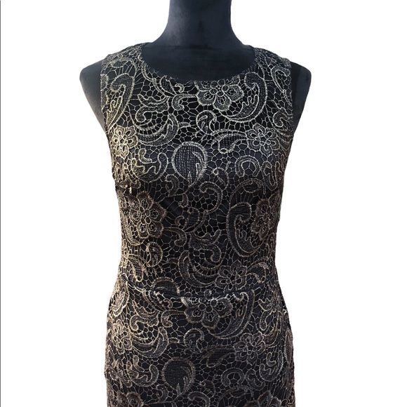 Bisou Bisou Tight Bodycon Little Black Lace Dress size 6 - Picture 7 of 15